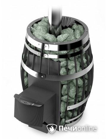 Дровяная банная печь TMF Саяны XXL 2015 Carbon с закрытой каменкой и теплообменником дверь антрацит в Красноуфимске